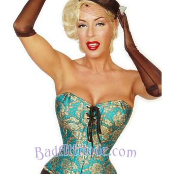 LAST NWT FROZEN CORSET BLUE W/LACE SMALL 24" - Picture 7 of 16